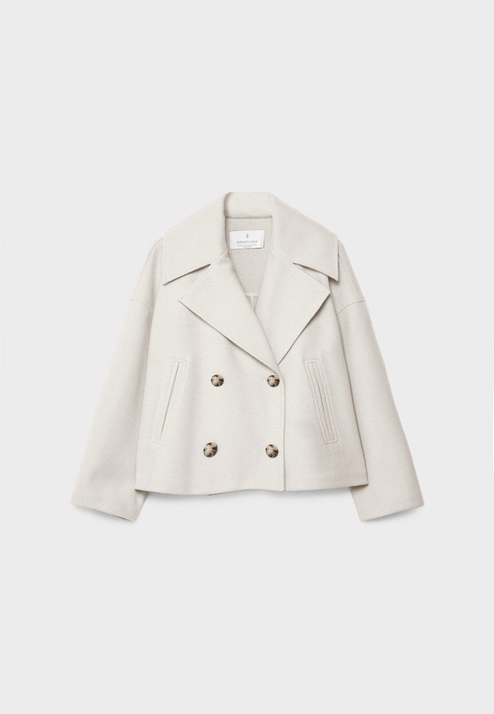 Versatile women's summer jacket, double-breasted and short style