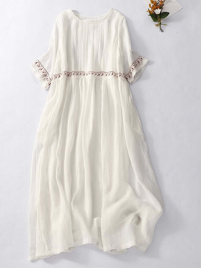 Beautifully embroidered women's loose fit dress, designed for effortless style and ultimate summer comfort.