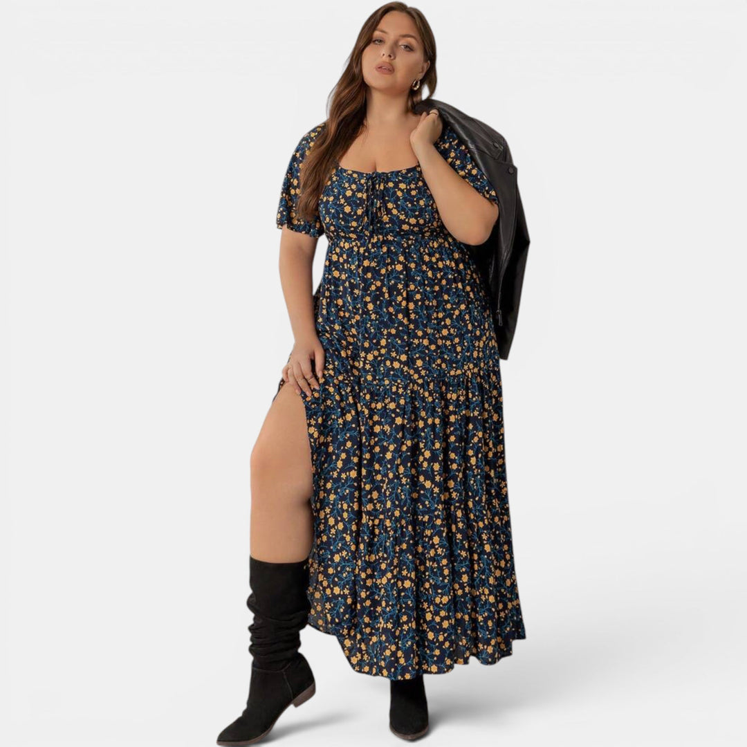 Women's elegant floral maxi dress, perfect for summer. Lightweight and flowing for comfort.