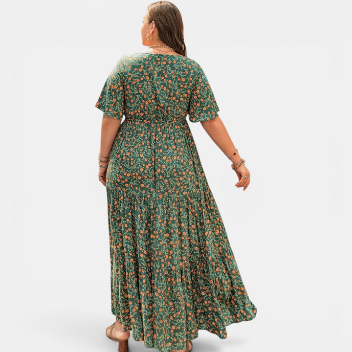 Elegant floral maxi dress, a women's summer must-have for casual or vacation wear. Beautiful.