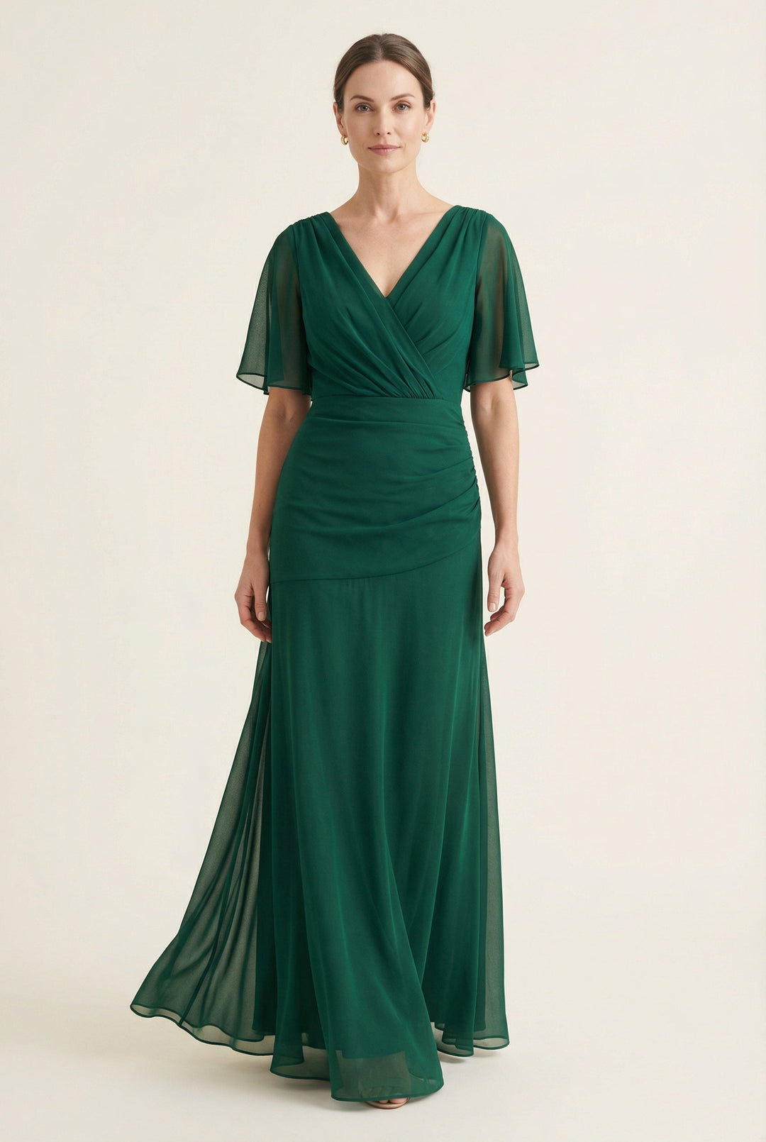Women's elegant floral pleated maxi dress, perfect for formal events.