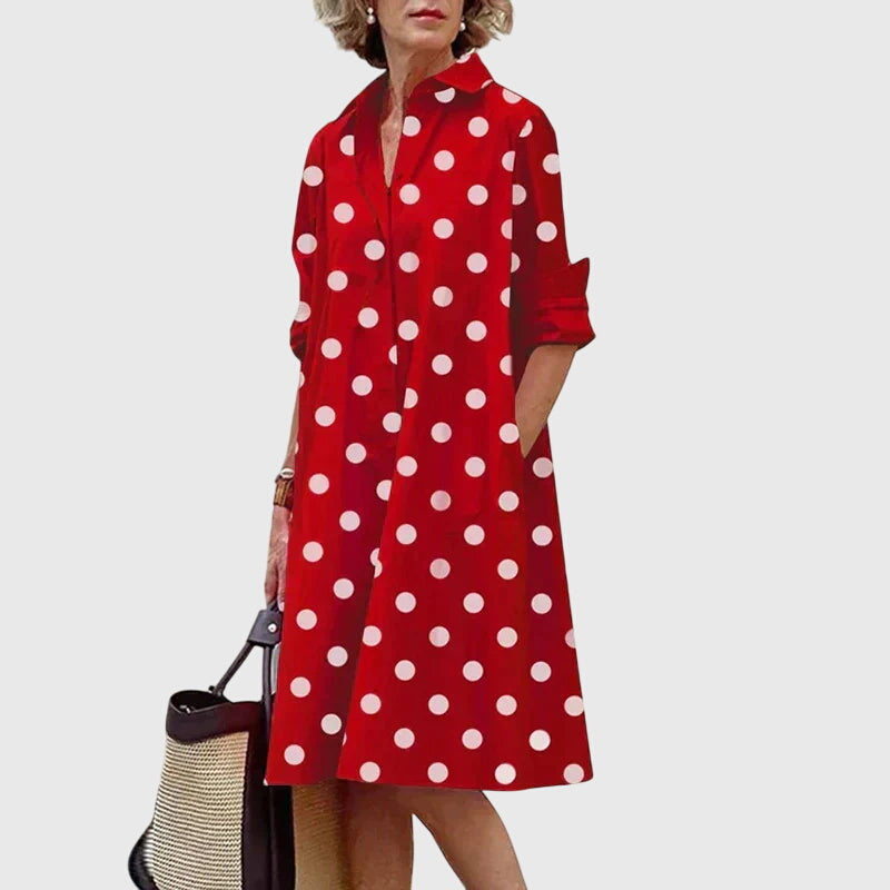 Lightweight summer flowy dress for women, elegant and comfortable with pockets.