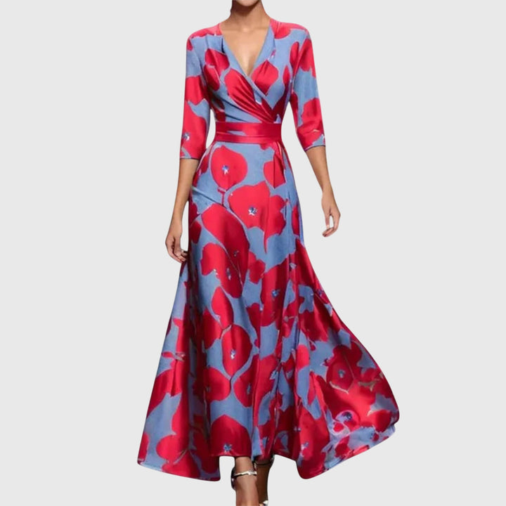 Women's elegant flowy maxi dress, perfect for versatile styling and special occasions.
