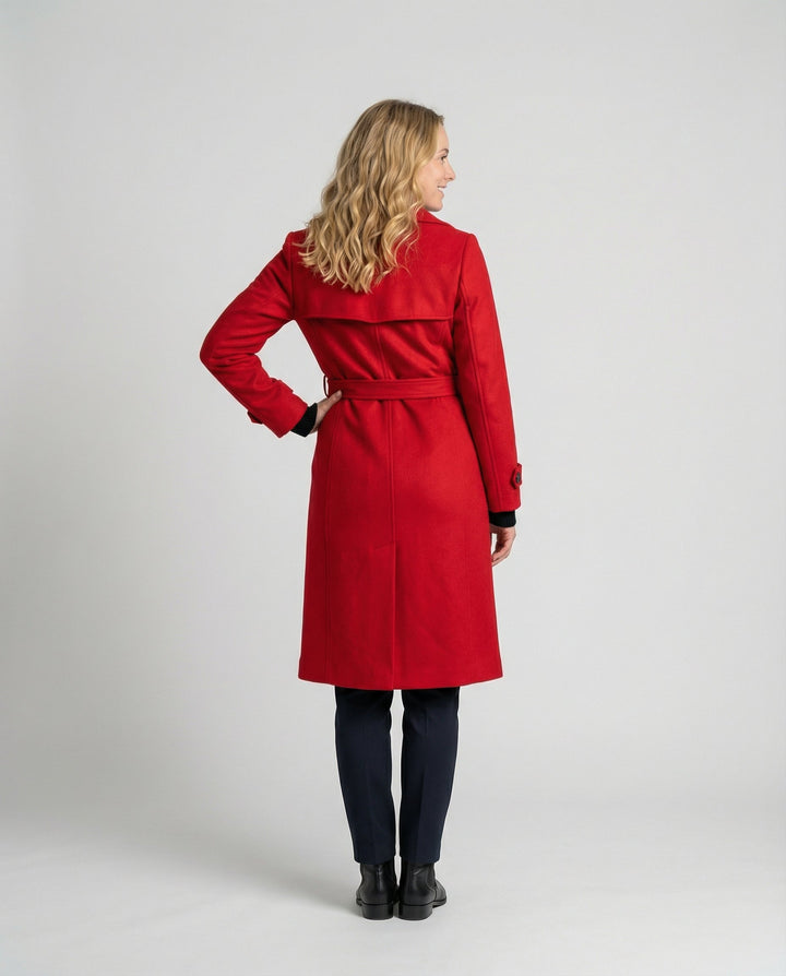 Chic kate amsterdam winter fashion wool coat for women, full length design