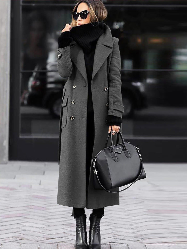 Versatile full length wool coat for women, ideal for everyday chic outerwear