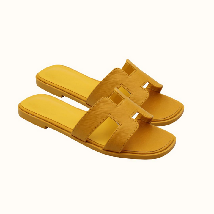 Elegant evening wear H-profile sandals for women in vegan leather