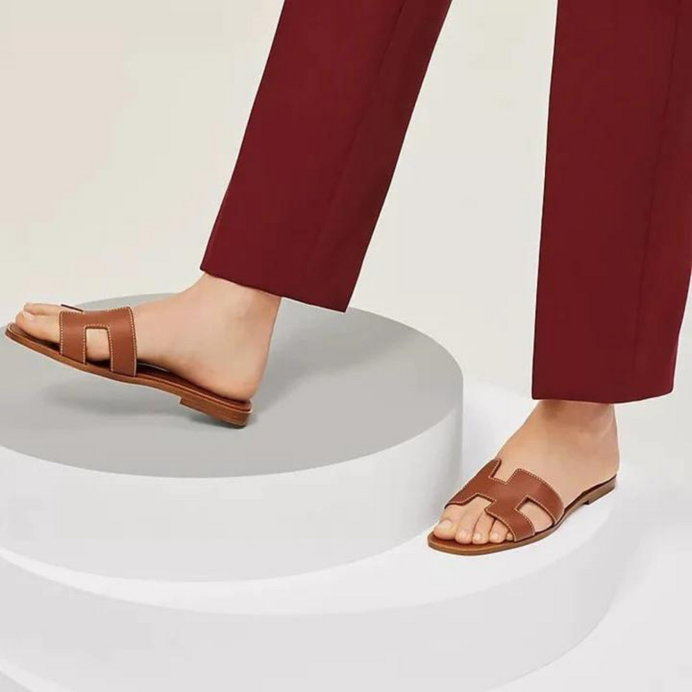 Elegant ladies' slip-on H-profile sandals, perfect for evenings