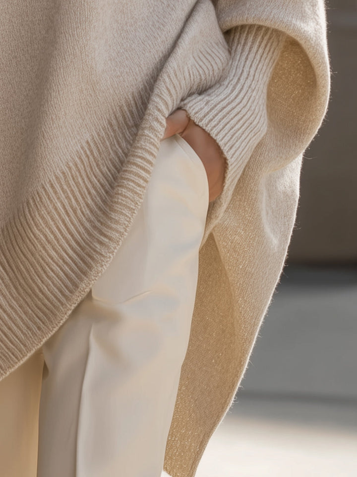 Stylish women's knit jumper. Elegant pullover, a chic & comfortable top for autumn/winter fashion.