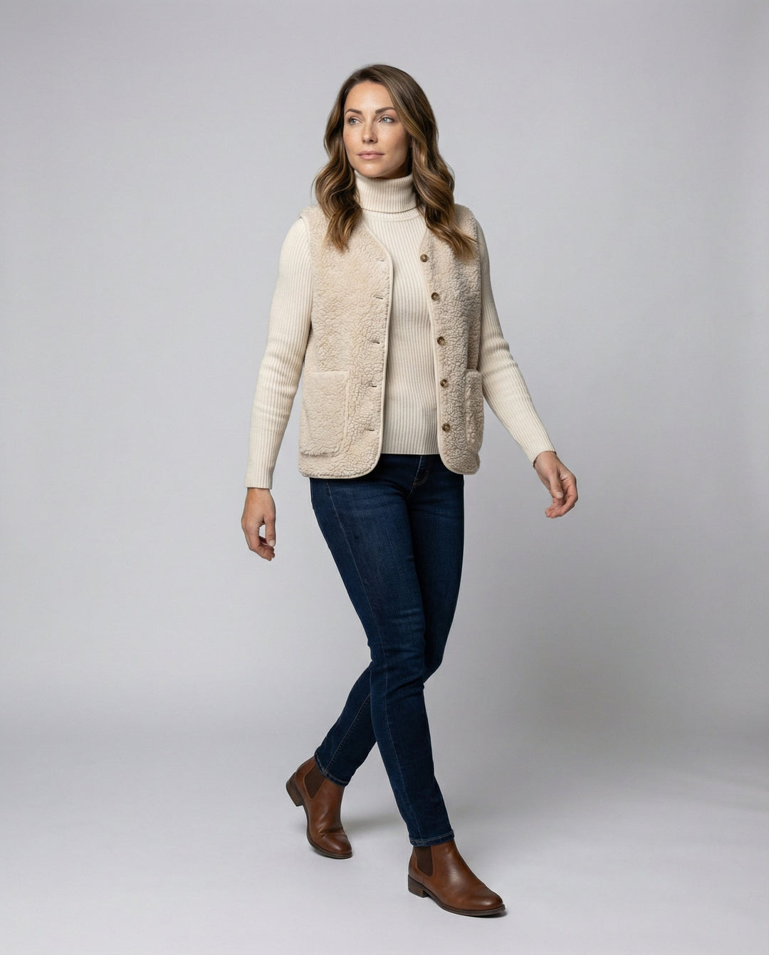 Women's elegant khaki jacket for versatile fashion and chic style