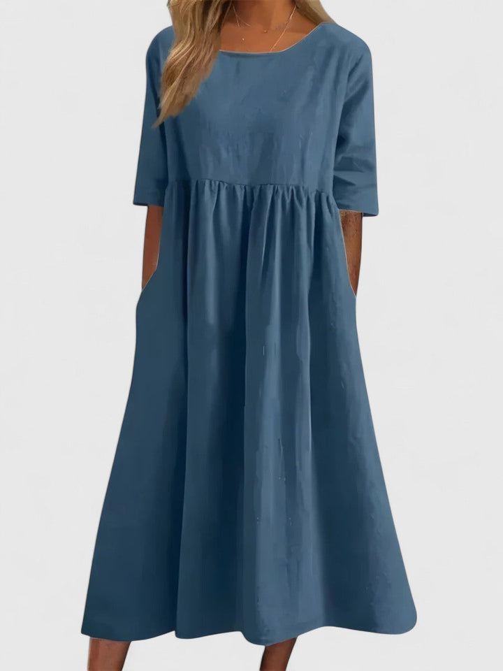 Women's elegant lightweight maxi dress with pockets. Perfect for everyday wear.