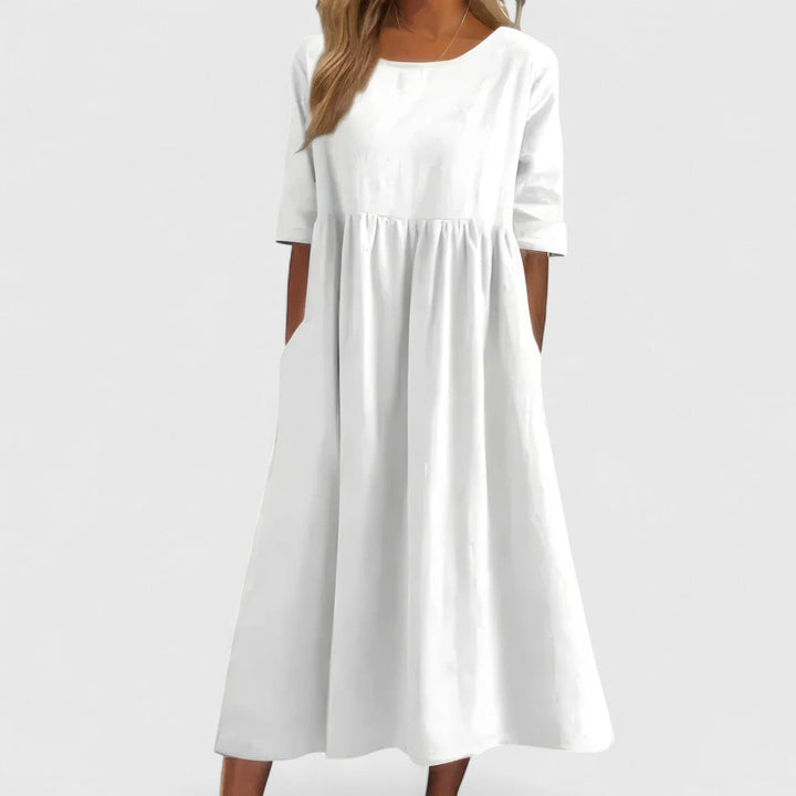 Elegant & versatile women's lightweight maxi dress. Flowy, comfortable, perfect for casual everyday outfits.