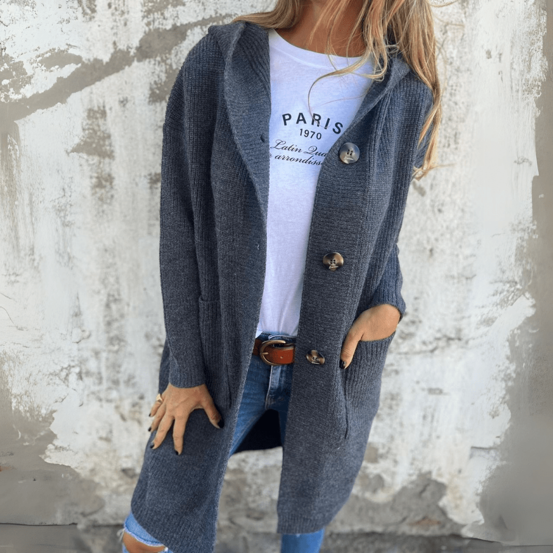 Versatile long women's cardigan sweater, an elegant open-front jacket perfect for chic layering in any season.