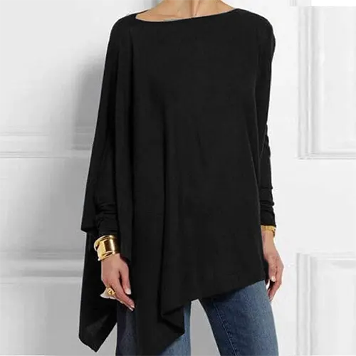 Women's elegant long sleeve top for effortless style. Versatile chic design perfect for casual wear or workwear.