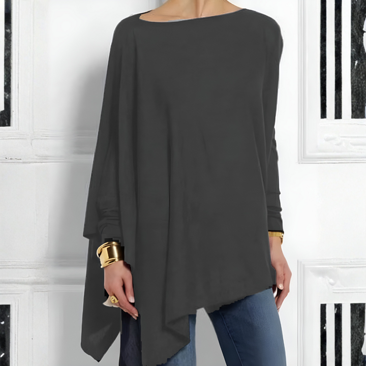 Versatile women's long sleeve top. Elegant and chic, suitable for both casual wear and professional workwear.