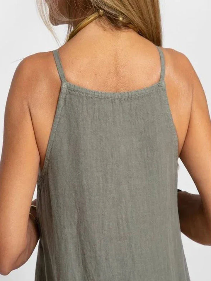 Stylish women's maxi slip dress, perfect for summer vacations, beach resorts, and warm weather comfort.