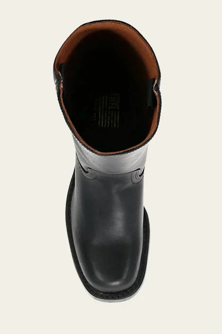 Sophisticated women's mid-calf boots, block heel for support, elegant closed toe finish.