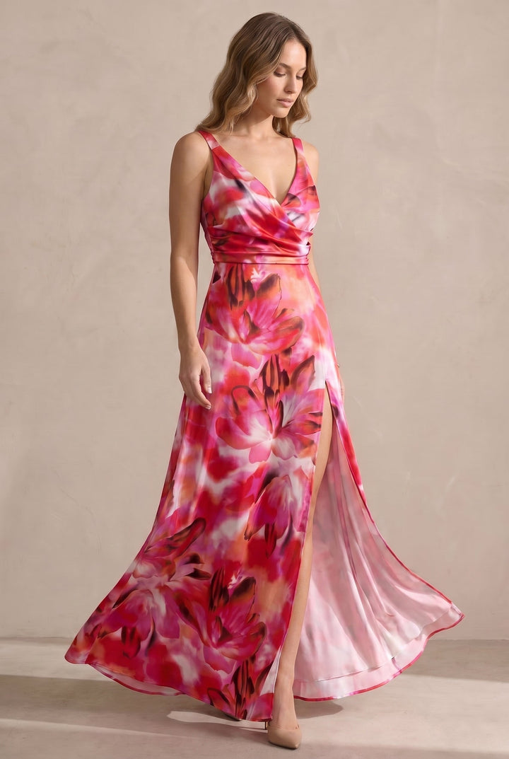 Women's elegant midi dress with a timeless silhouette, perfect for sophisticated evening wear.