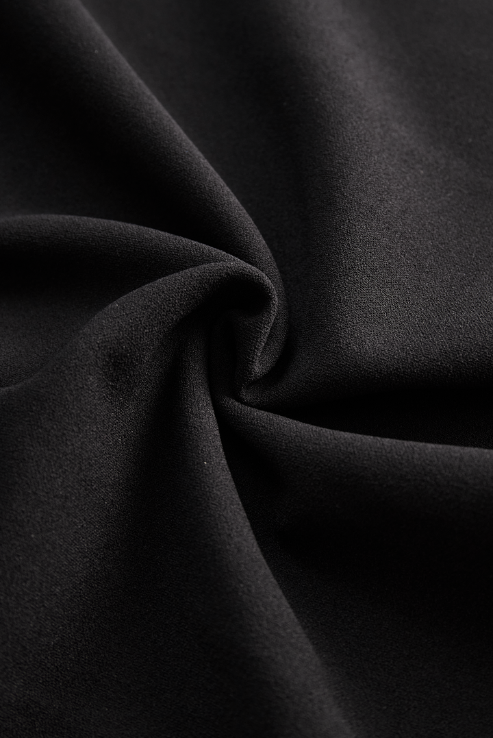 An elegant midi dress for women, perfect for graduation, with a stylish Mandarin collar.