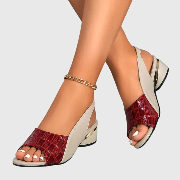 Women's elegant open-toe sandals with comfortable block heels. Perfect versatile summer style.