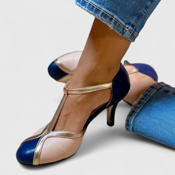 Supportive orthopaedic heels for women, featuring a non-slip sole & arch support for all-day comfort.