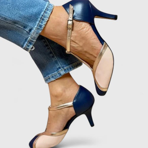 Elegant women's supportive orthopaedic heels, offering stylish comfort & non-slip wear for professionals.