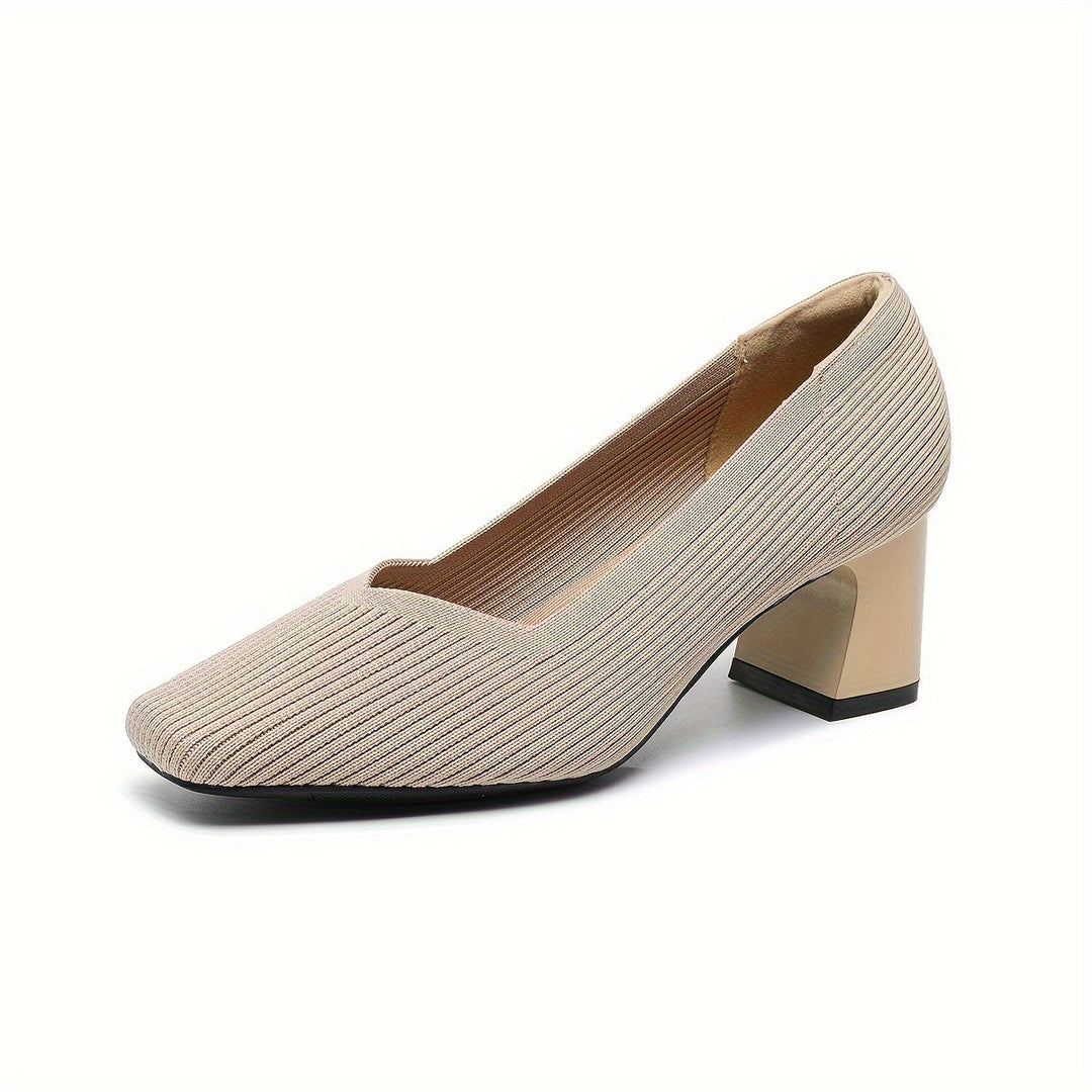 Fashionable women's orthopedic heels, sleek black, providing ultimate foot comfort.