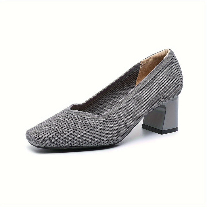 Elegant women's comfort footwear, orthopedic heels in nude, perfect for various outfits.