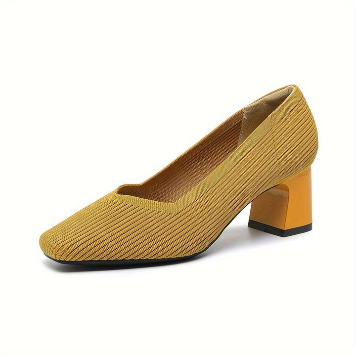 Women's high-support comfort heels, orthopedic arch design for prolonged standing.