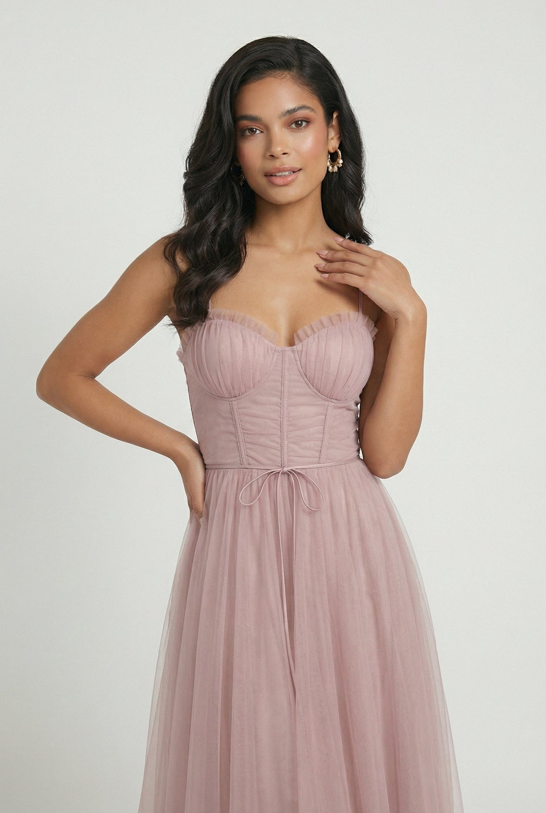 Flattering pink midi dress for women, featuring a sleeveless design for summer.