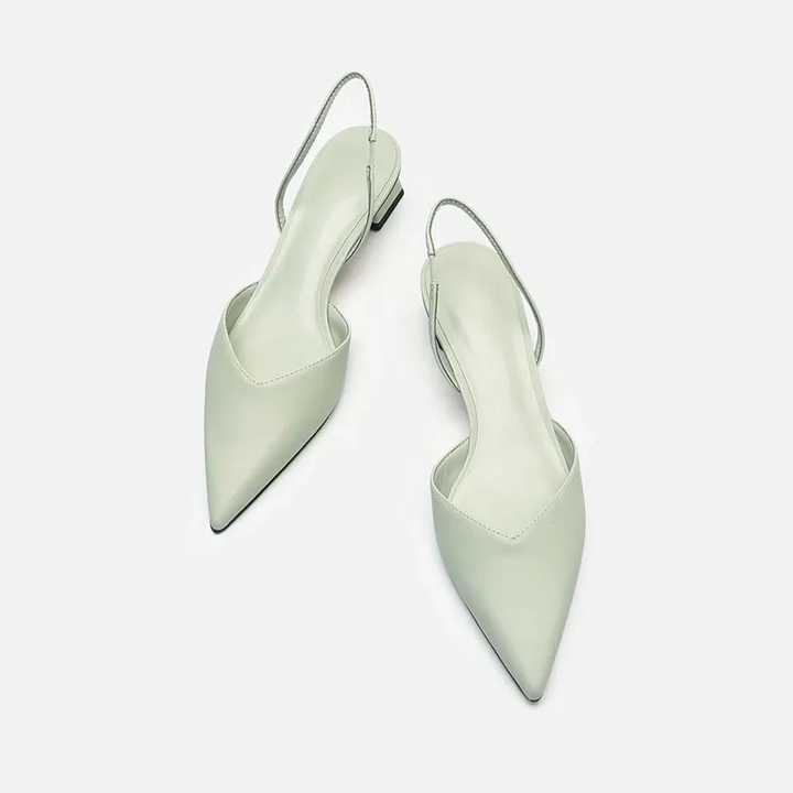 Modern classic women's pointed toe kitten heel slingbacks. Comfortable & stylish fashion footwear for ladies.