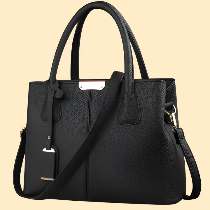 Luxurious purple leather shoulder bag, offering both style and practicality for daily use.
