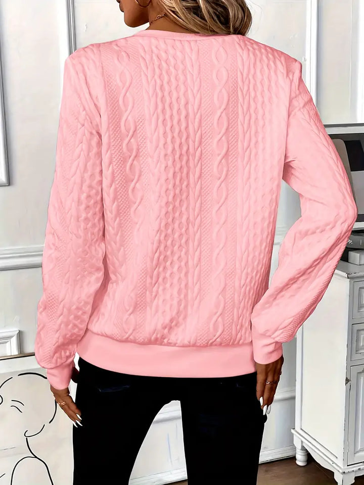 Women's zipper sweater, quarter zip detail, adds a touch of elegance to any outfit.