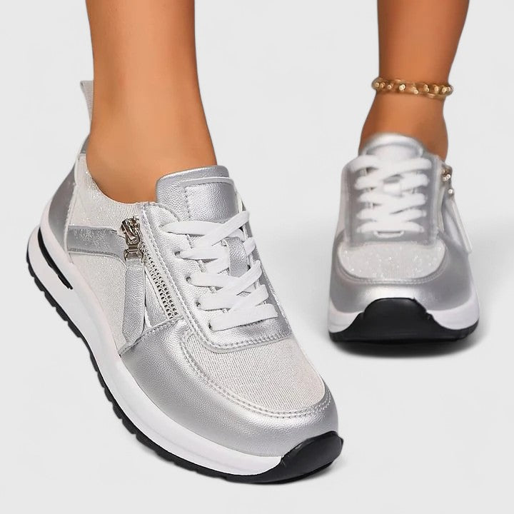 Comfort-first women's casual slip-on sneakers with arch support, perfect for active fashion footwear.