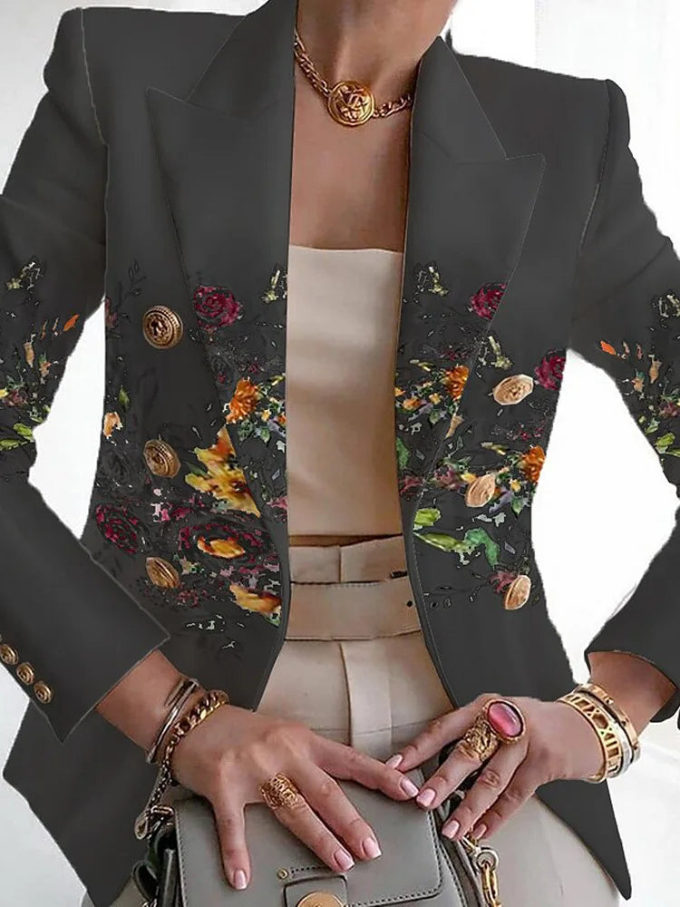 Showcasing the easy movement with the comfortable stretch blazer.