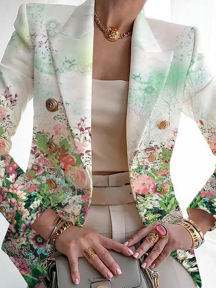 Complete outfit featuring the elegant women's tailored fit blazer for any occasion.