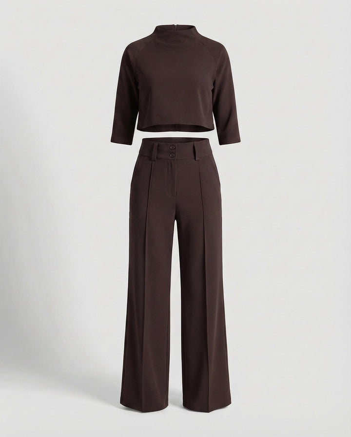 Shop the women's chic tailored pants set for a sophisticated, versatile look.