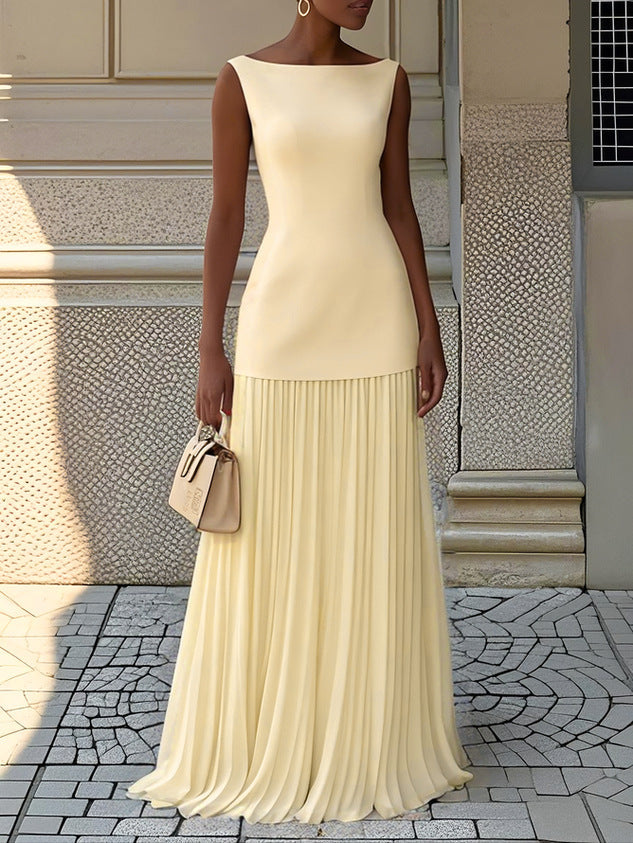 Stylish women's two-piece skirt set, an elegant and light summer outfit for versatile casual or resort wear.
