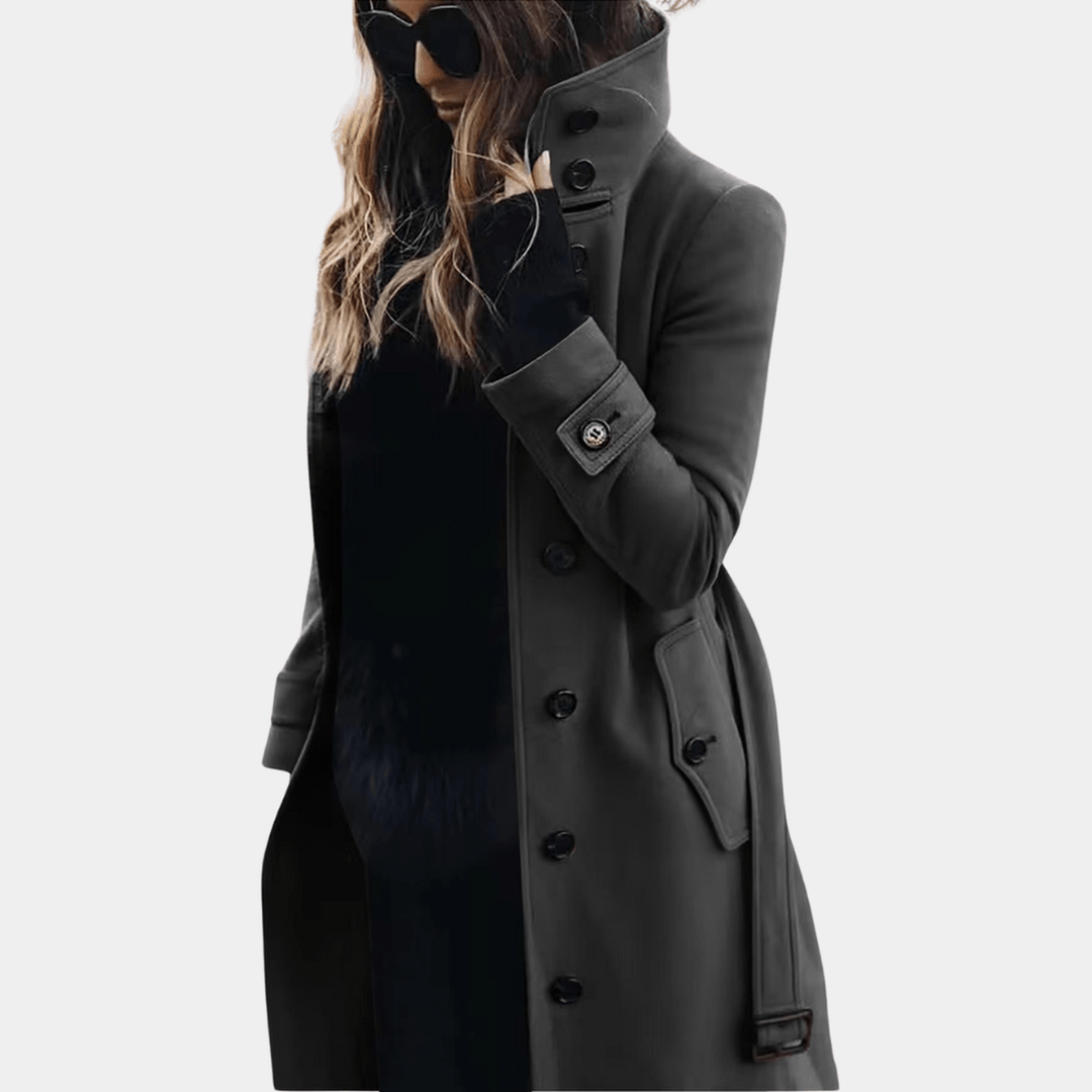 Fashionable women's trench coat in a warm design, perfect seasonal jacket