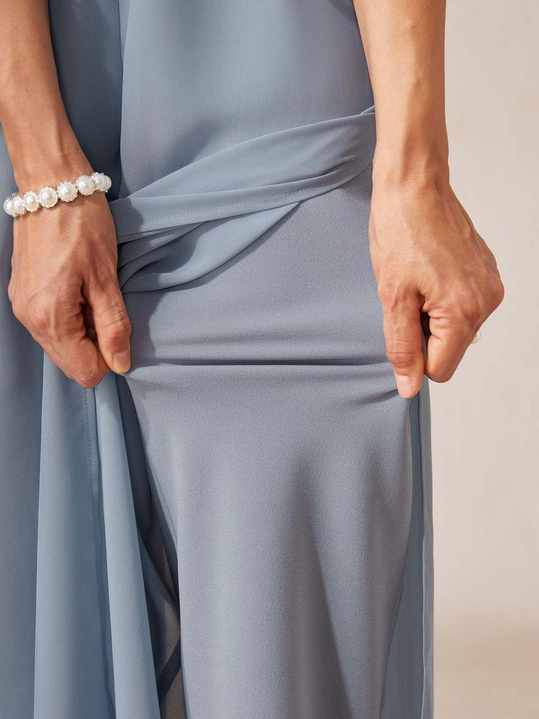 Women's wide leg dress pants, elegant flowy style with a comfortable tie waist.