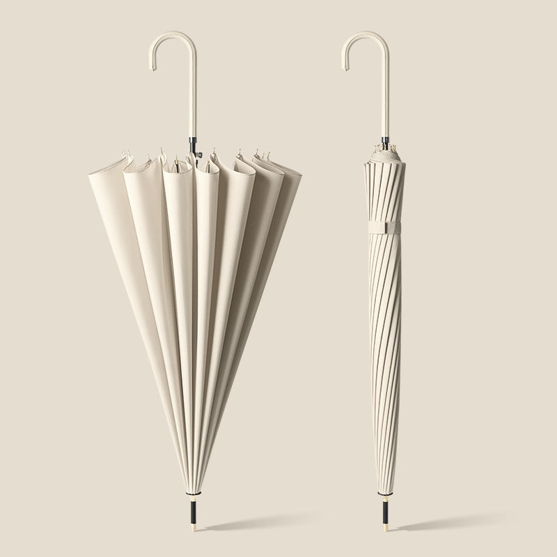 Women's elegant wind-resistant automatic umbrella. Perfect for travel & rain protection.