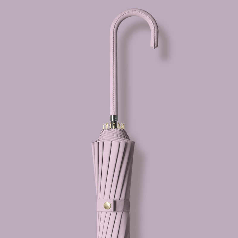 Travel-friendly women's automatic umbrella, windproof, compact, and durable for all weather.