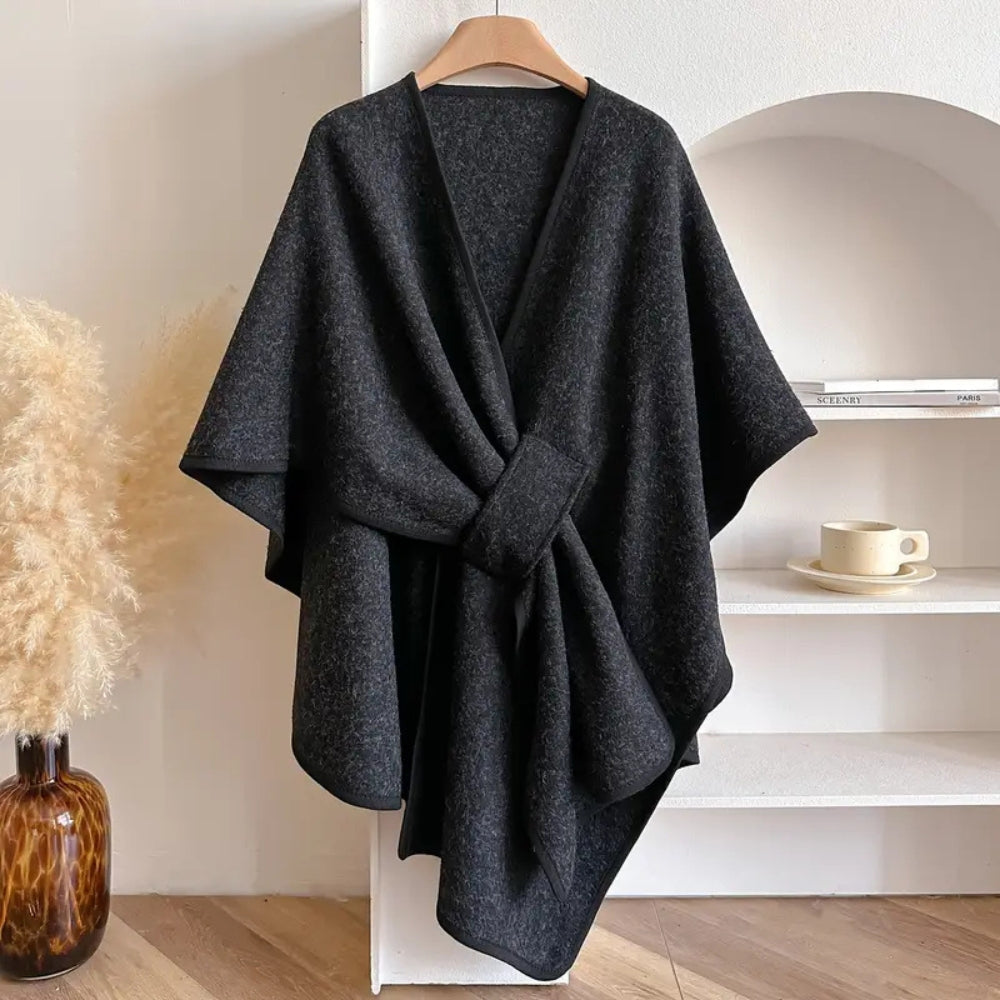Stylish women's shawl coat, perfect for evening wear and casual outings