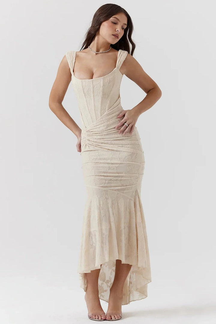 Stylish black wrap midi dress, a versatile piece for women's semi-formal events.