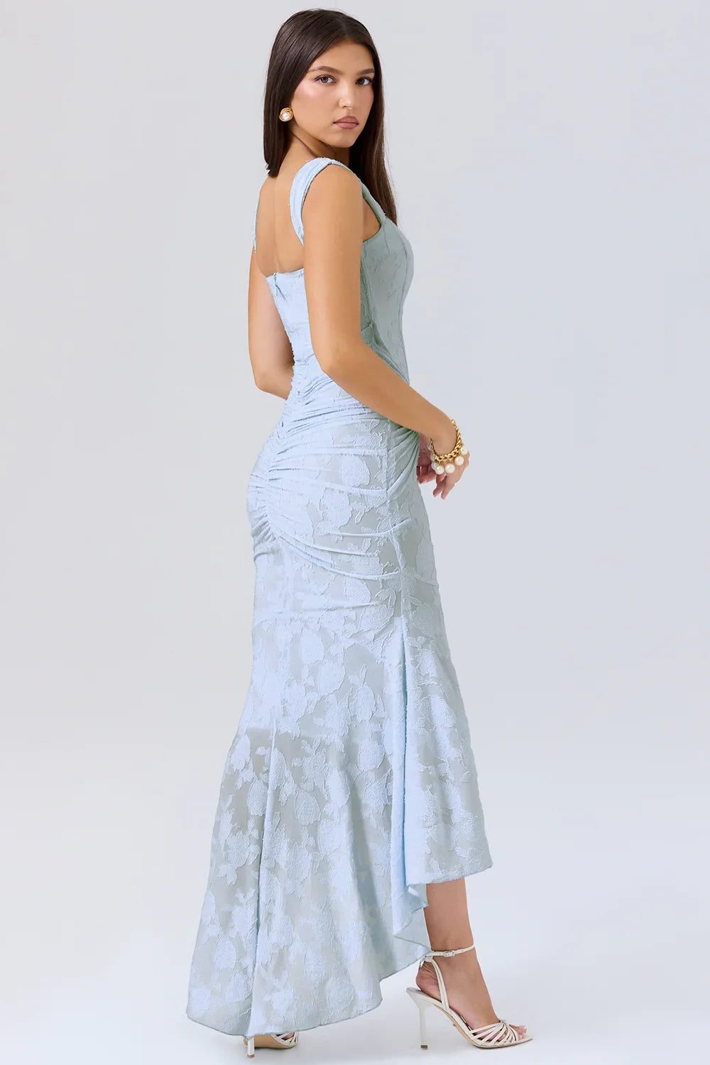 Chic black sleeveless wrap midi dress for women, suitable for elegant events.
