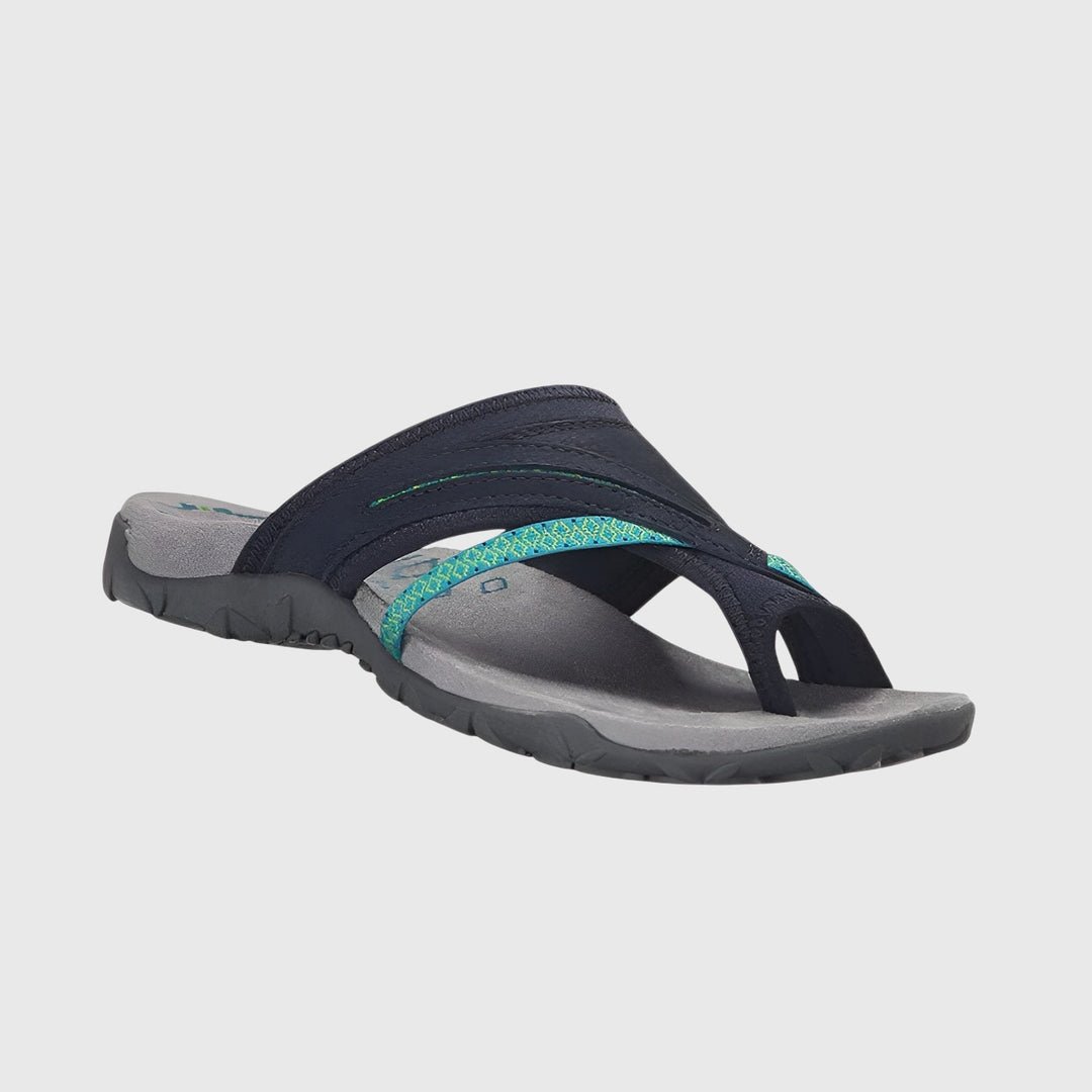Women's arch support walking sandals, ergonomic design, adjustable straps, perfect for summer comfort.