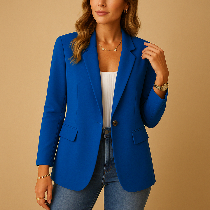 Summer style tailored blazer jacket for women, a fitted and versatile addition to workwear.