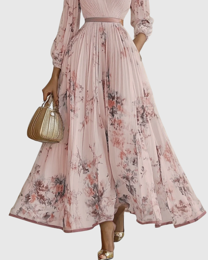 Versatile V-neck A-line midi dress for women, a flattering choice for various fashion styles.