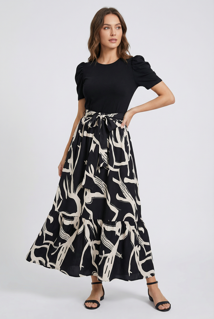 Flowy women's floral a-line maxi dress, a must-have for your summer wardrobe.