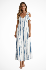 White Blue Tie Dye