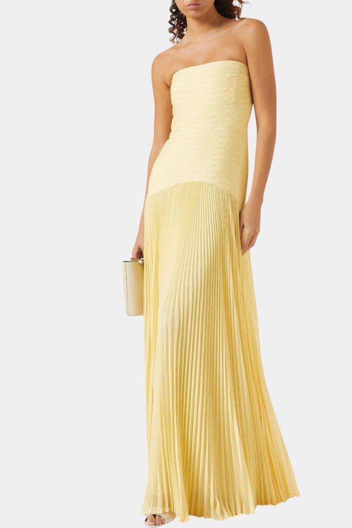 Comfortable & elegant women's flowing maxi dress with a flattering front slit, perfect for summer days.